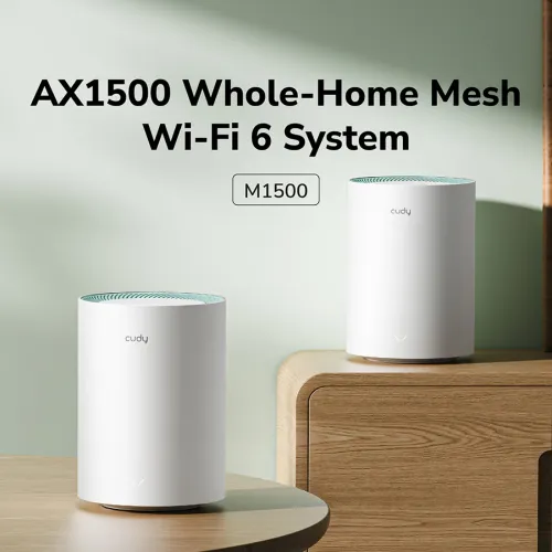Cudy M1500 AX1500 Dual Band Wi-Fi 6 Mesh Router (1 Pack)