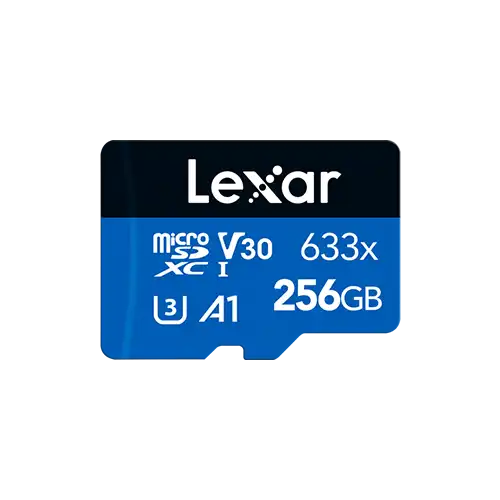 Lexar High-Performance 633x 256GB MicroSDXC UHS-I Memory Card with Adapter-IOSBD