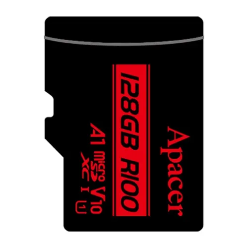 Apacer R100 MicroSDXC UHS-I U1 V10 128GB Class-10 Memory Card with Adapter-IOSBD