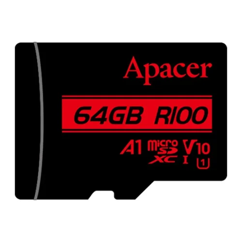 Apacer R100 MicroSDXC UHS-I U1 V10 A1 64GB Class-10 Memory Card with Adapter-IOSBD