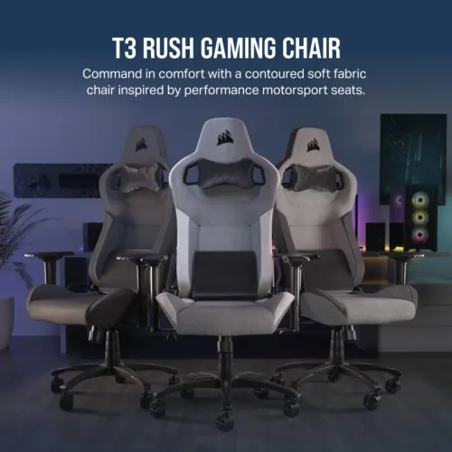 Corsair T3 RUSH Gaming Chair Grey Charcol