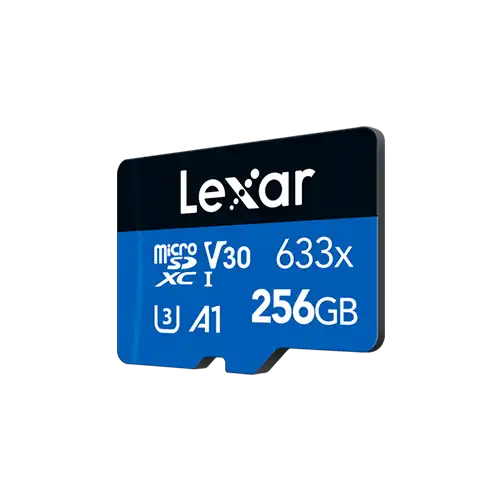 Lexar High-Performance 633x 256GB MicroSDXC UHS-I Memory Card with Adapter-IOSBD