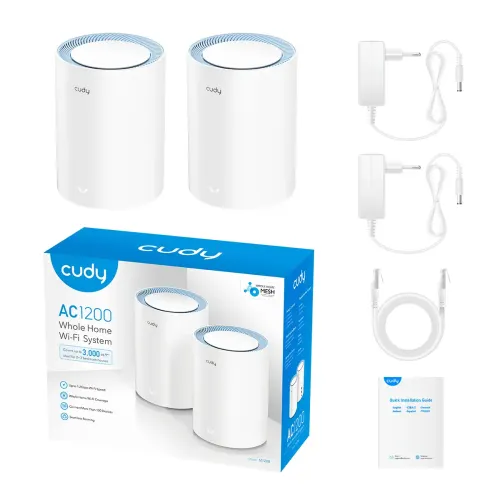 Cudy M1200 AC1200 Dual Band Mesh Router (2 Pack)