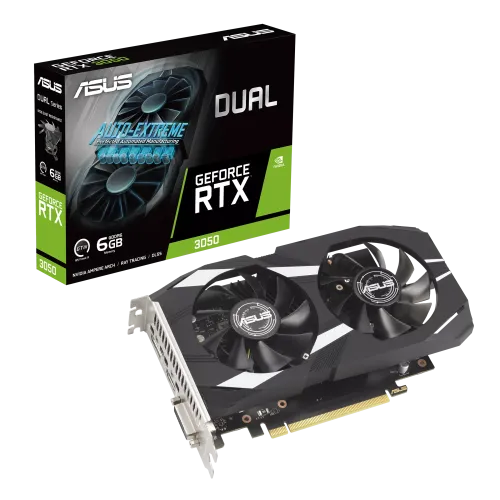 ASUS Dual GeForce RTX 3050 OC Edition 6GB GDDR6 Graphics Card