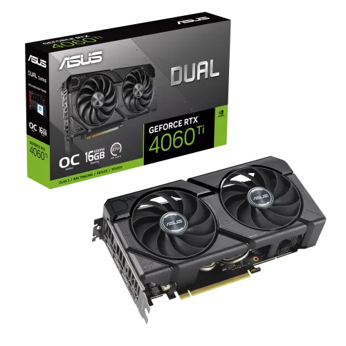 ASUS Dual GeForce RTX 4060 Ti EVO OC Edition 16GB GDDR6 Graphics Card
