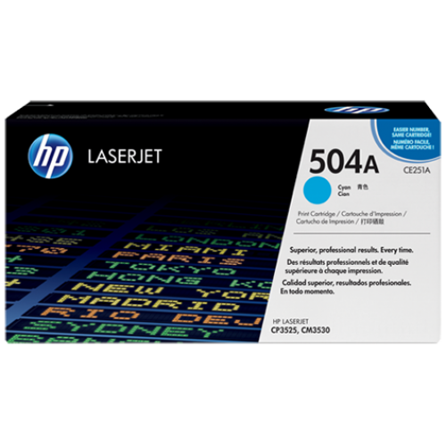 HP 504A Cyan Original LaserJet Toner Cartridge-IOSBD