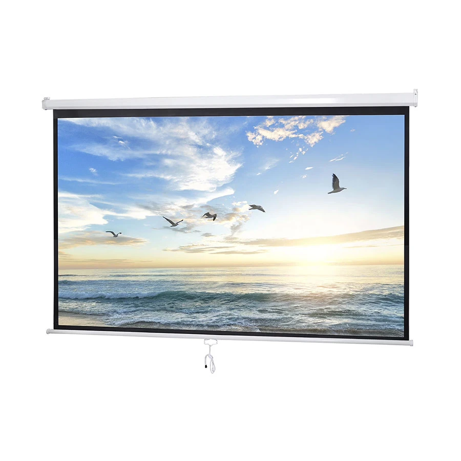 Apollo 84 Inch x 84 Inch Electric Motorized Projector Screen with Remote