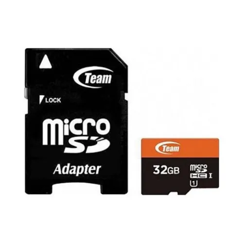 TEAM 32GB MicroSDHC/SDXC UHS-I U1 Memory Card with Adapter-IOSBD