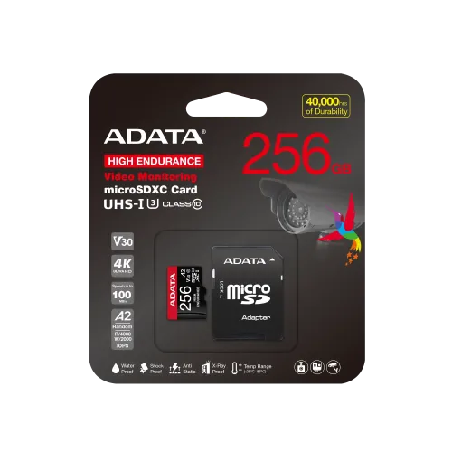 ADATA High-Endurance 256GB UHS-I Class 10 microSDXC Memory Card-IOSBD