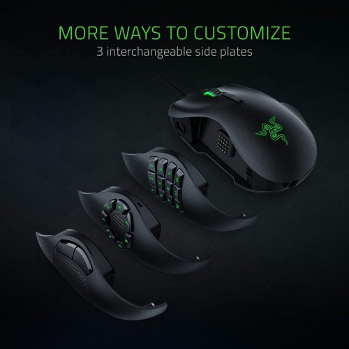 Razer Naga Trinity - Multi-color Wired MMO Gaming Mouse (Global)-IOSBD