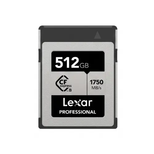 Lexar 512gb Professional Silver CFexpress 4.0 Type B Memory Card(1750x1300 MBPS)-IOSBD