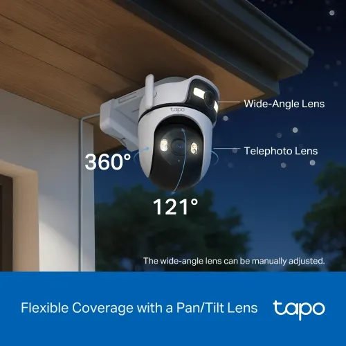 TP-Link Tapo C545D 3MP Dual Lens Outdoor Pan & Tilt WiFi Camera