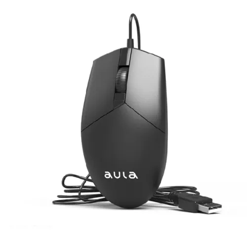 Aula AM104 Wired Black Mouse-IOSBD